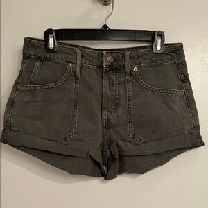 We The Free Dark Army Green Jean Shorts, 27